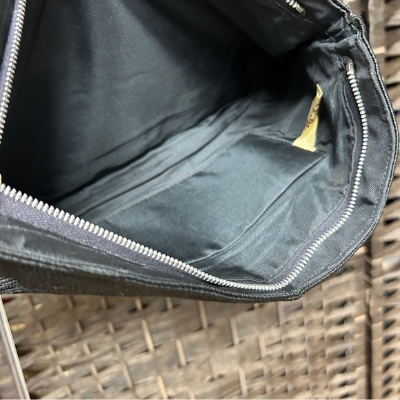 Vintage Corse AB black textured woven bag in black clutch - Picture 7 of 9